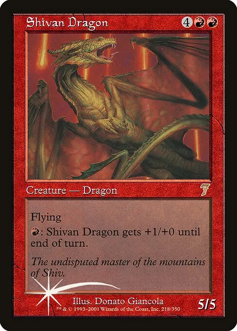 Shivan Dragon · Seventh Edition 218★/708