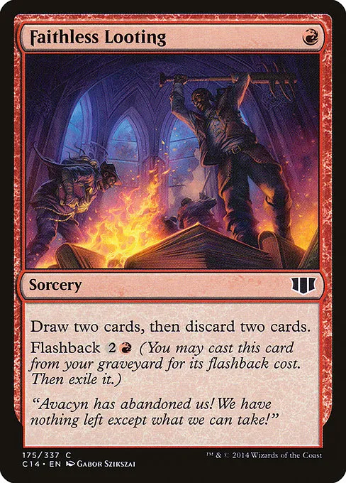 Faithless Looting · Commander 2014 175/337