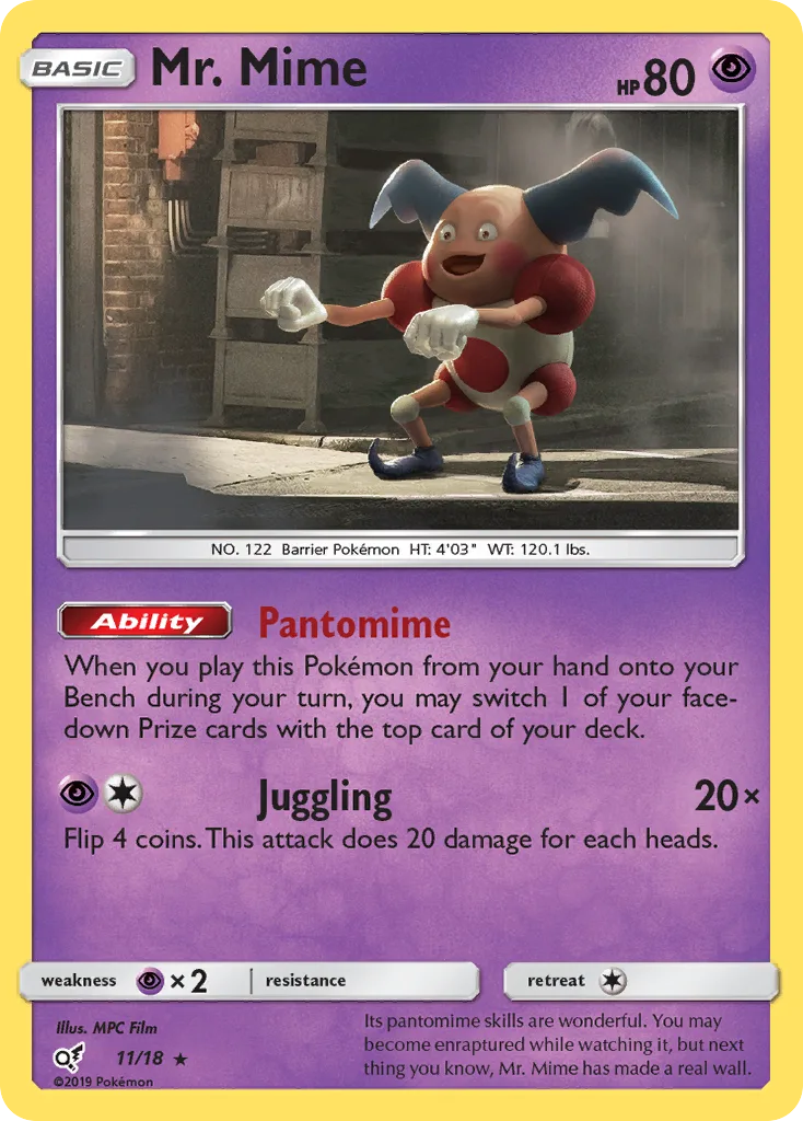 Mr. Mime · Detective Pikachu 11/18