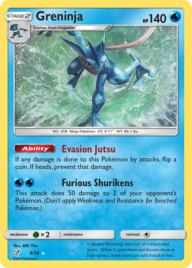 Greninja · Detective Pikachu 9/18
