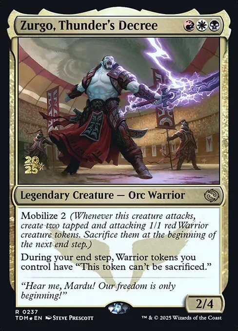 Zurgo, Thunder's Decree · Tarkir: Dragonstorm Promos 237s/160