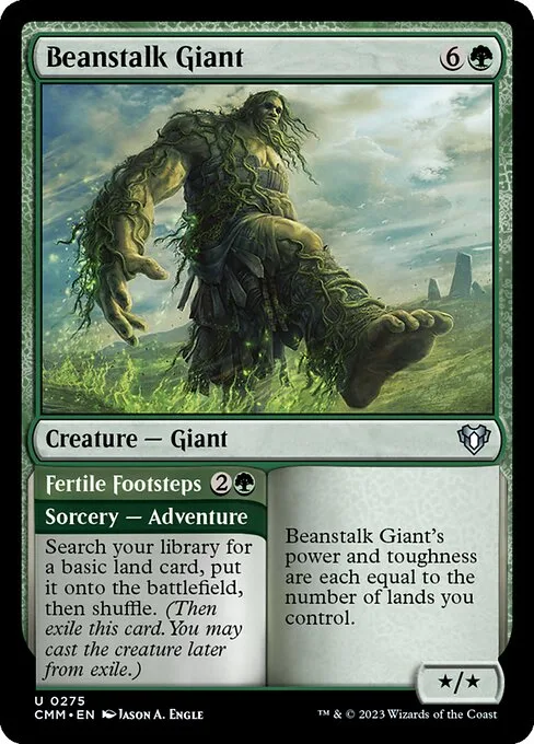 Beanstalk Giant // Fertile Footsteps · Commander Masters 275/1067