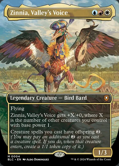 Zinnia, Valley's Voice · Bloomburrow Commander 4/356