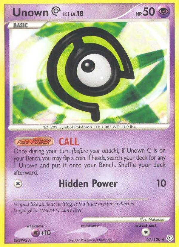 Unown C · Diamond & Pearl 67/130