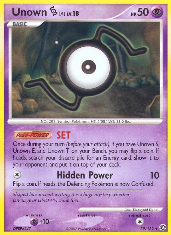 Unown S · Secret Wonders 39/132