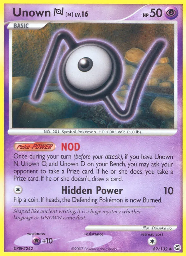Unown N · Secret Wonders 69/132