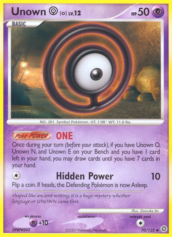 Unown O · Secret Wonders 70/132