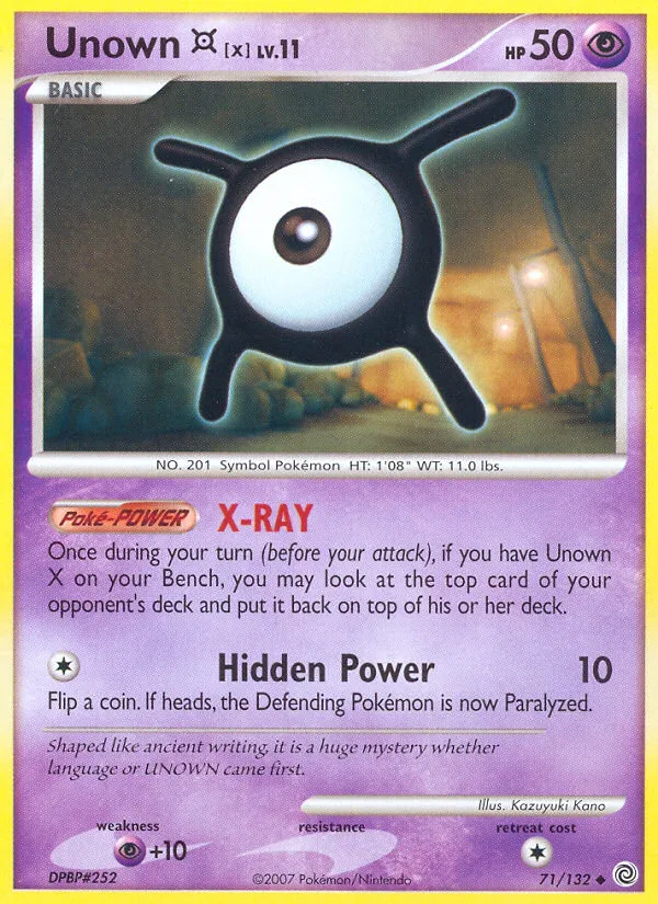 Unown X · Secret Wonders 71/132