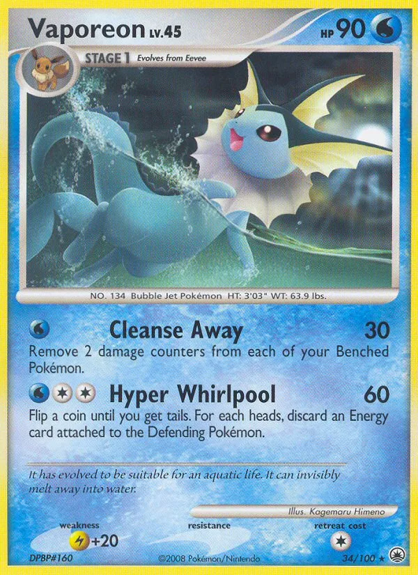 Vaporeon · Majestic Dawn 34/100