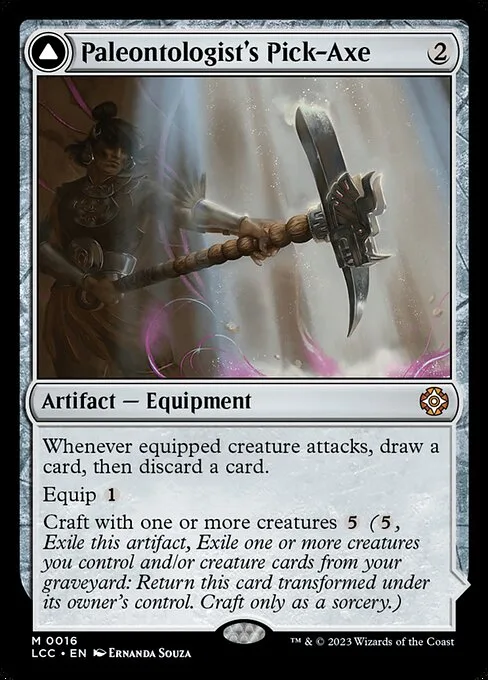 Paleontologist's Pick-Axe // Dinosaur Headdress · The Lost Caverns of Ixalan Commander 16/370