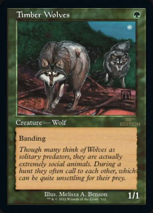 Timber Wolves · 30th Anniversary Edition 512/594