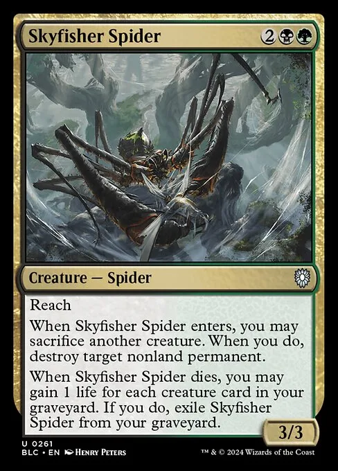 Skyfisher Spider · Bloomburrow Commander 261/356