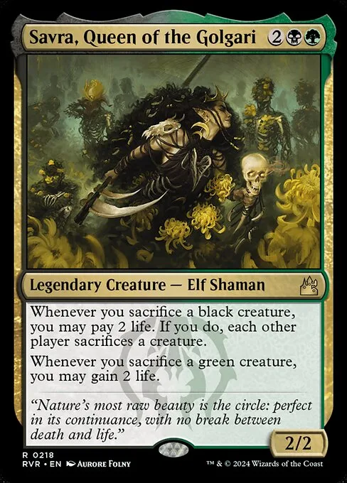 Savra, Queen of the Golgari · Ravnica Remastered 218/531