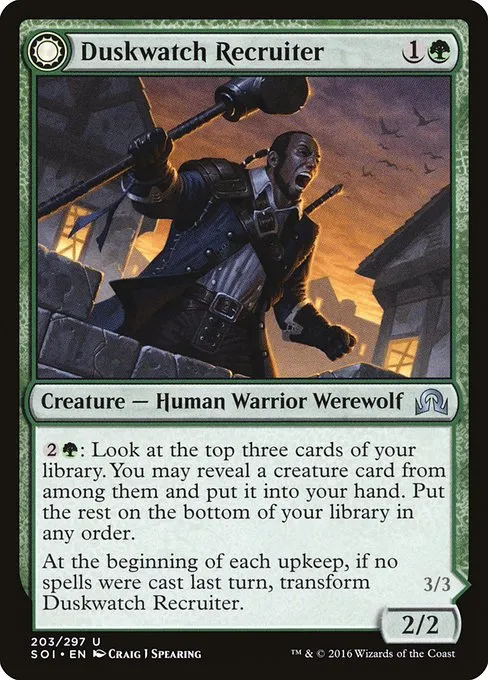 Duskwatch Recruiter // Krallenhorde Howler · Shadows over Innistrad 203/302