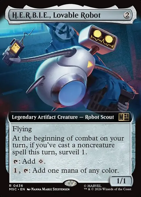H.E.R.B.I.E., Lovable Robot · Marvel Super Heroes Commander 436/9