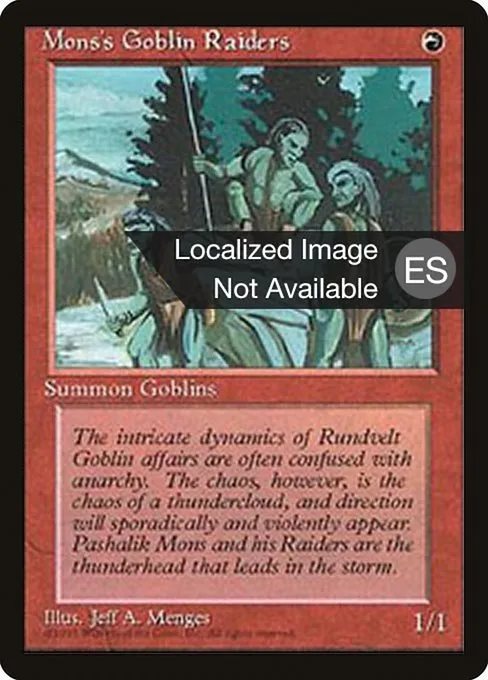 Mons's Goblin Raiders · Fourth Edition Foreign Black Border 213/378