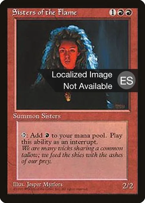 Sisters of the Flame · Fourth Edition Foreign Black Border 221/378