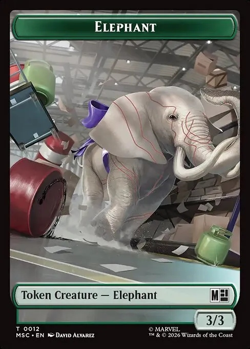 Elephant · Marvel Super Heroes Commander Tokens 12/32