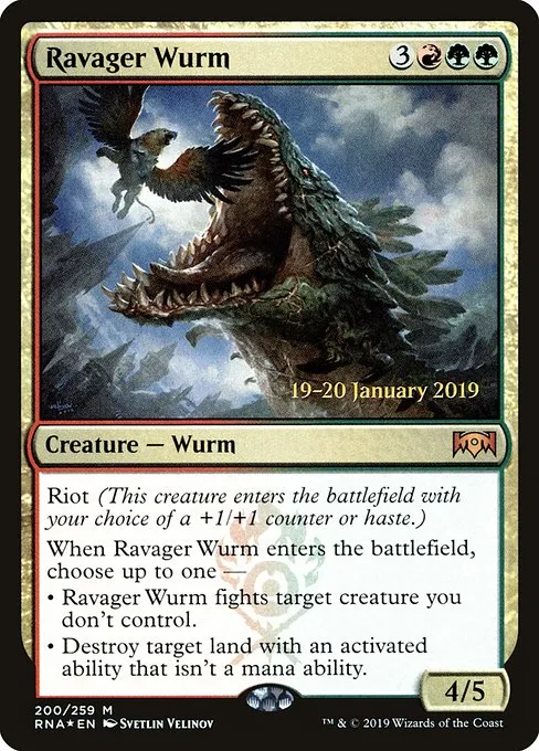 Ravager Wurm · Ravnica Allegiance Promos 200s/81