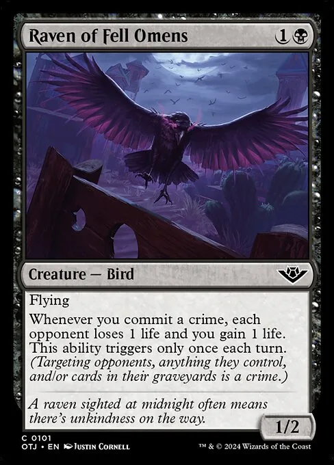 Raven of Fell Omens · Outlaws of Thunder Junction 101/374