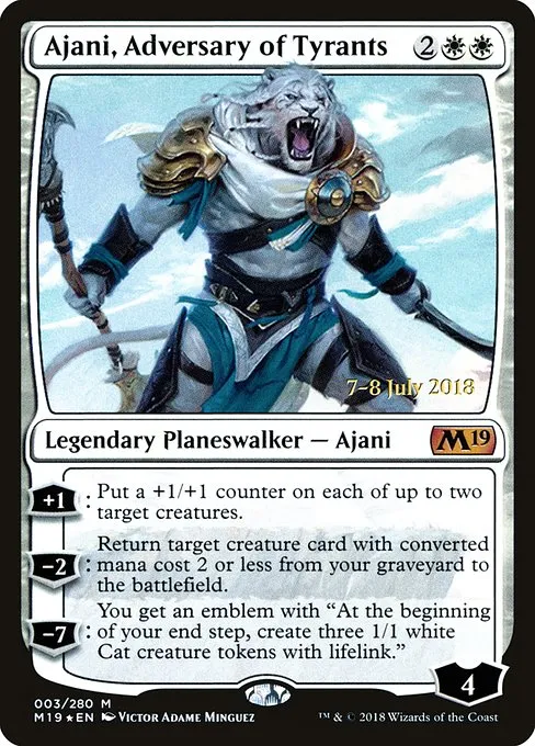 Ajani, Adversary of Tyrants · Core Set 2019 Promos 3s/95