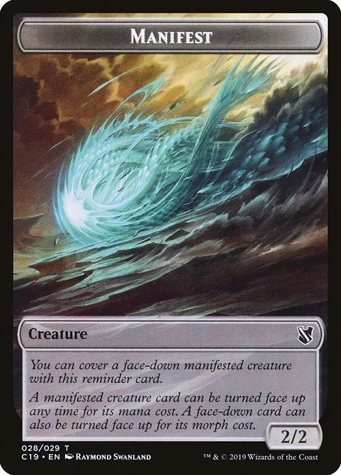 Manifest · Commander 2019 Tokens 28/29