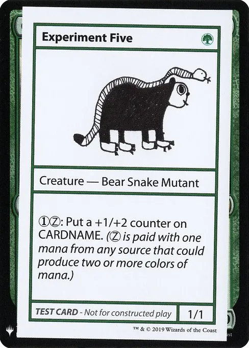 Experiment Five · Mystery Booster Playtest Cards 2019 73/121