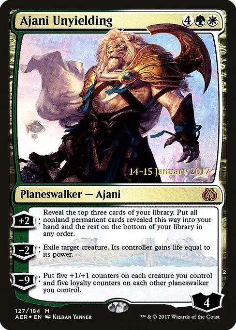Ajani Unyielding · Aether Revolt Promos 127s/65