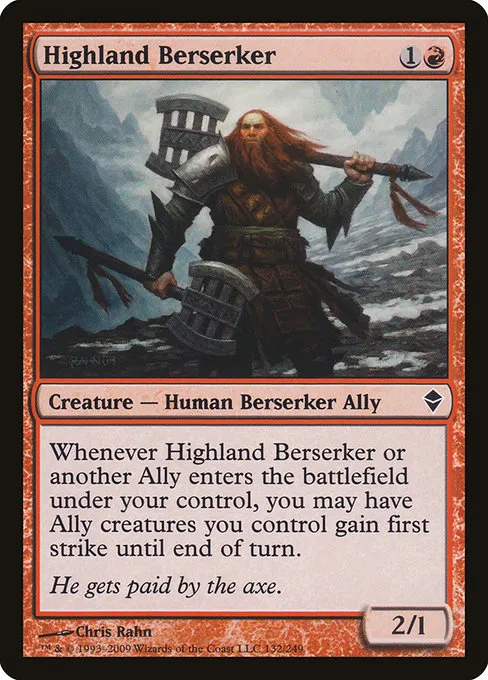 Highland Berserker · Zendikar 132/269