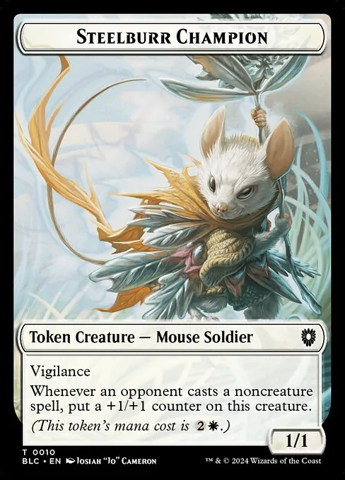 Steelburr Champion · Bloomburrow Commander Tokens 10/41