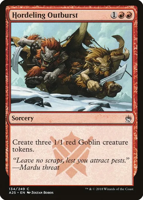 Hordeling Outburst · Masters 25 134/249