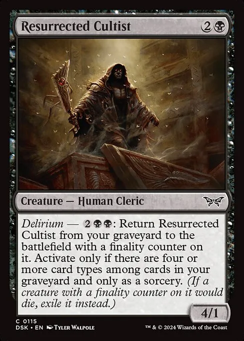 Resurrected Cultist · Duskmourn: House of Horror 115/419