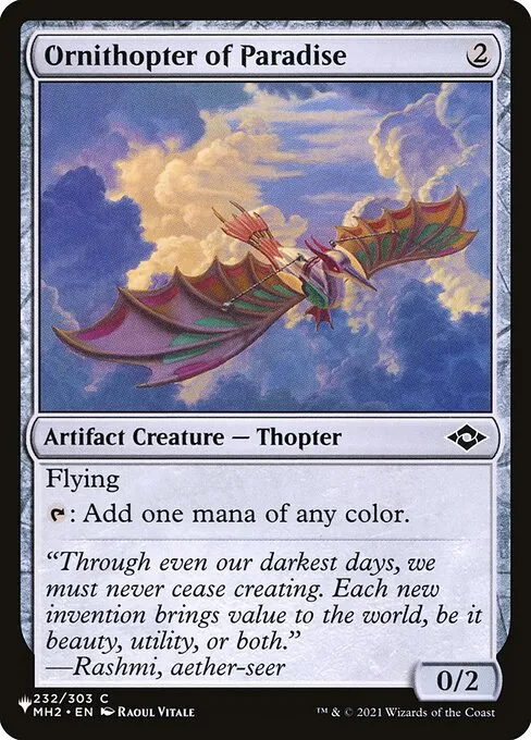 Ornithopter of Paradise · The List MH2-232/5050