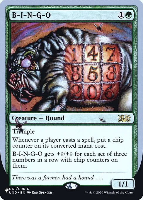 B-I-N-G-O · The List (Unfinity Foil Edition) 34/62