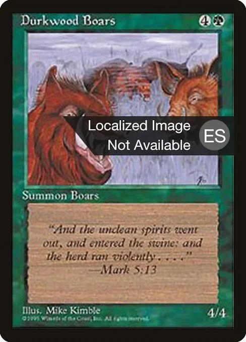 Durkwood Boars · Fourth Edition Foreign Black Border 241/378