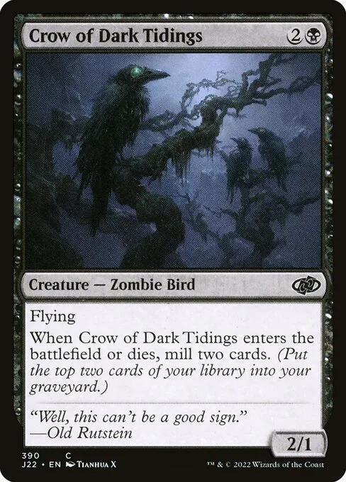 Crow of Dark Tidings · Jumpstart 2022 390/835