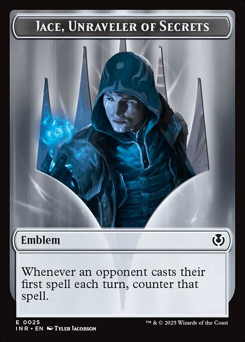 Jace, Unraveler of Secrets Emblem · Innistrad Remastered Tokens 25/27