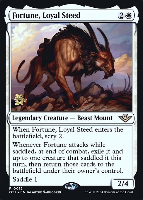 Fortune, Loyal Steed · Outlaws of Thunder Junction Promos 12s/160