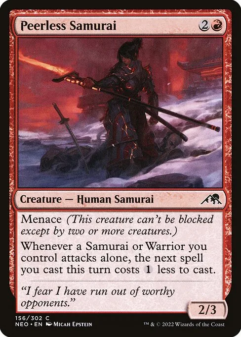 Peerless Samurai · Kamigawa: Neon Dynasty 156/531