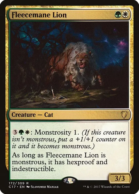 Fleecemane Lion · Commander 2017 172/309