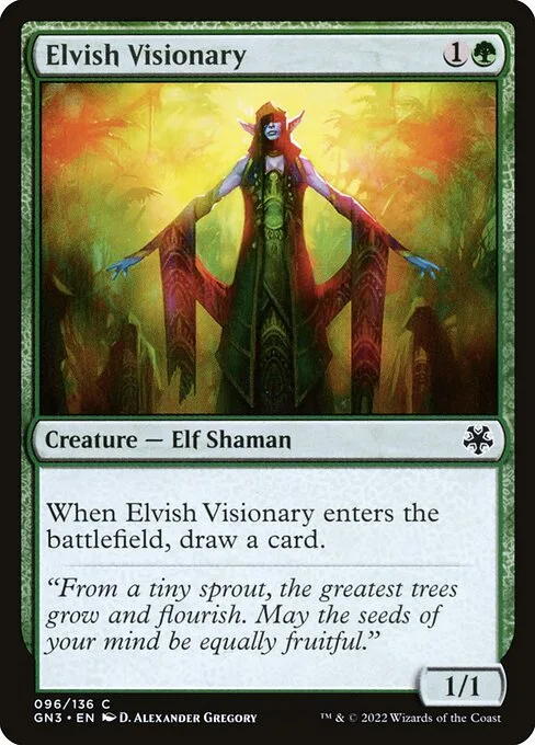 Elvish Visionary · Game Night: Free-for-All 96/135