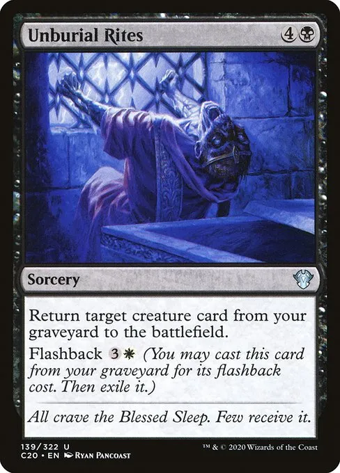 Unburial Rites · Commander 2020 139/322
