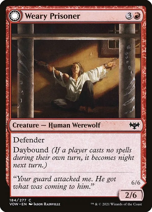 Weary Prisoner // Wrathful Jailbreaker · Innistrad: Crimson Vow 184/423