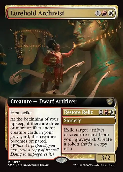 Lorehold Archivist // Restore Relic · Secrets of Strixhaven Commander 97/426