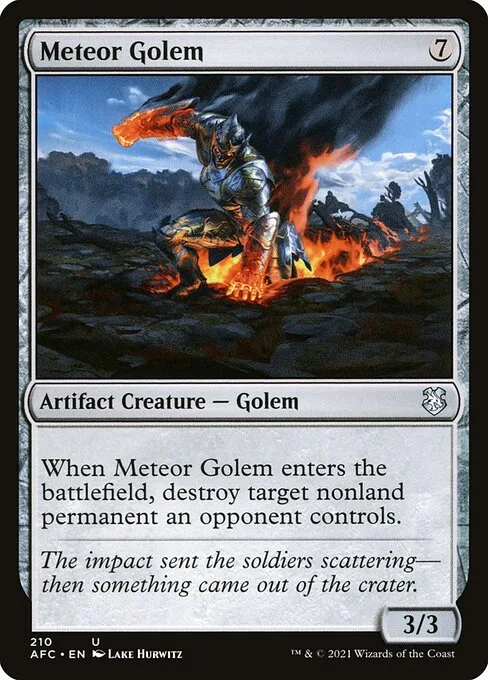 Meteor Golem · Forgotten Realms Commander 210/331