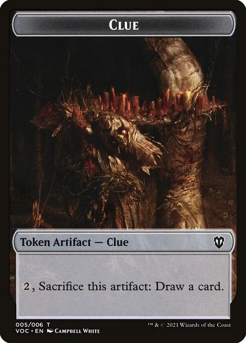 Clue · Crimson Vow Commander Tokens 5/6