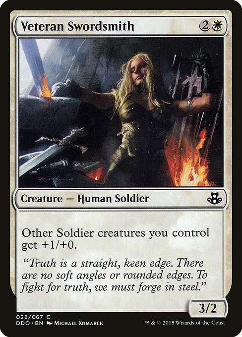 Veteran Swordsmith · Duel Decks: Elspeth vs. Kiora 28/67