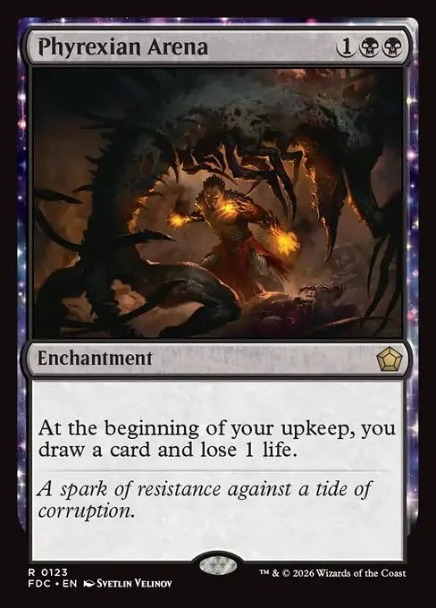 Phyrexian Arena · Foundations Commander 123/3