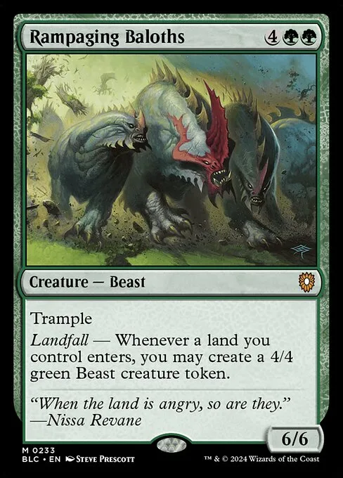 Rampaging Baloths · Bloomburrow Commander 233/356
