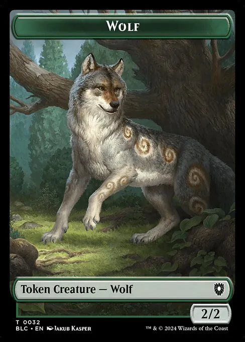 Wolf · Bloomburrow Commander Tokens 32/41